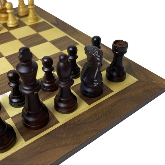 Excalibur Artisan Games Premium Grade Deluxe Wooden Wood Chess Set 3.25” King - Picture 11 of 16